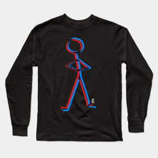 Stick Figure... IN 3D!!! Long Sleeve T-Shirt